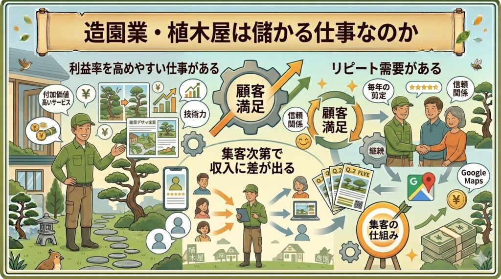 造園業・植木屋は儲かる仕事なのか