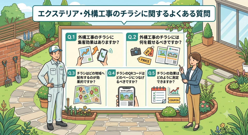 エクステリア・外構工事のチラシに関するよくある質問