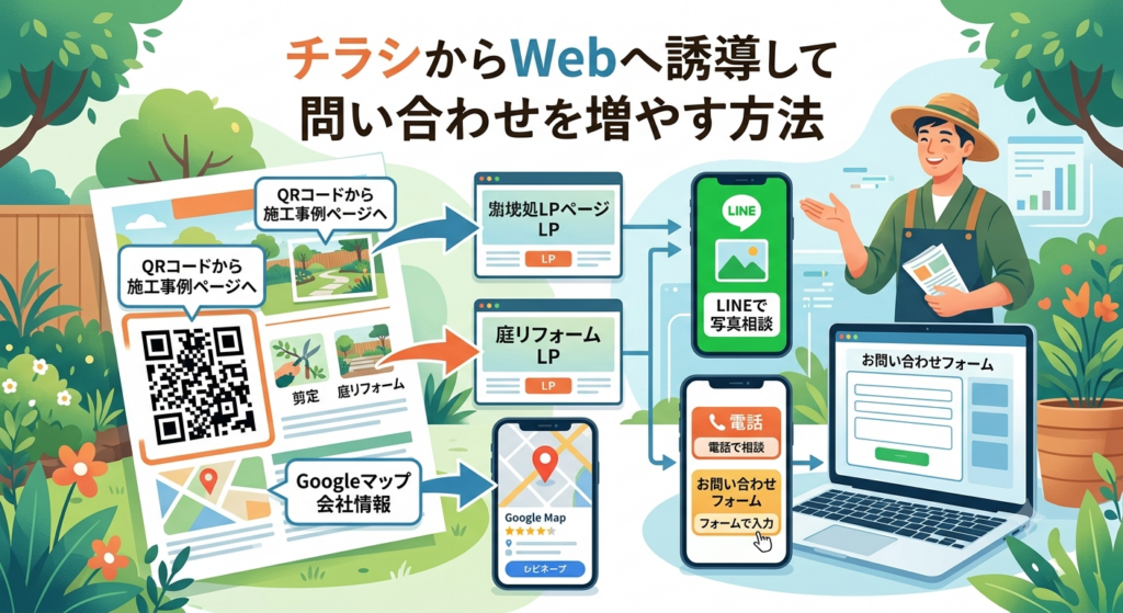 チラシからWebへ誘導して問い合わせを増やす方法