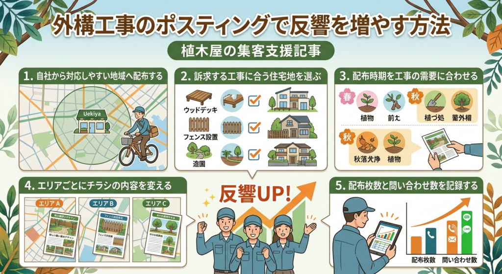 外構工事のポスティングで反響を増やす方法