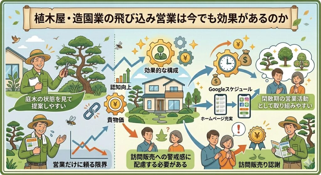 植木屋・造園業の飛び込み営業は今でも効果があるのか
