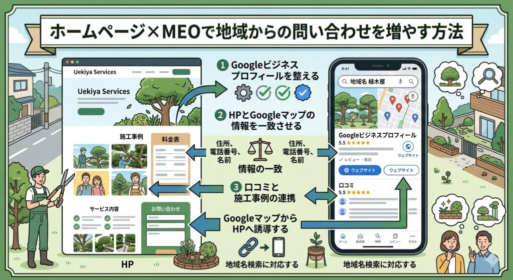 ホームページ×MEOで地域からの問い合わせを増やす方法