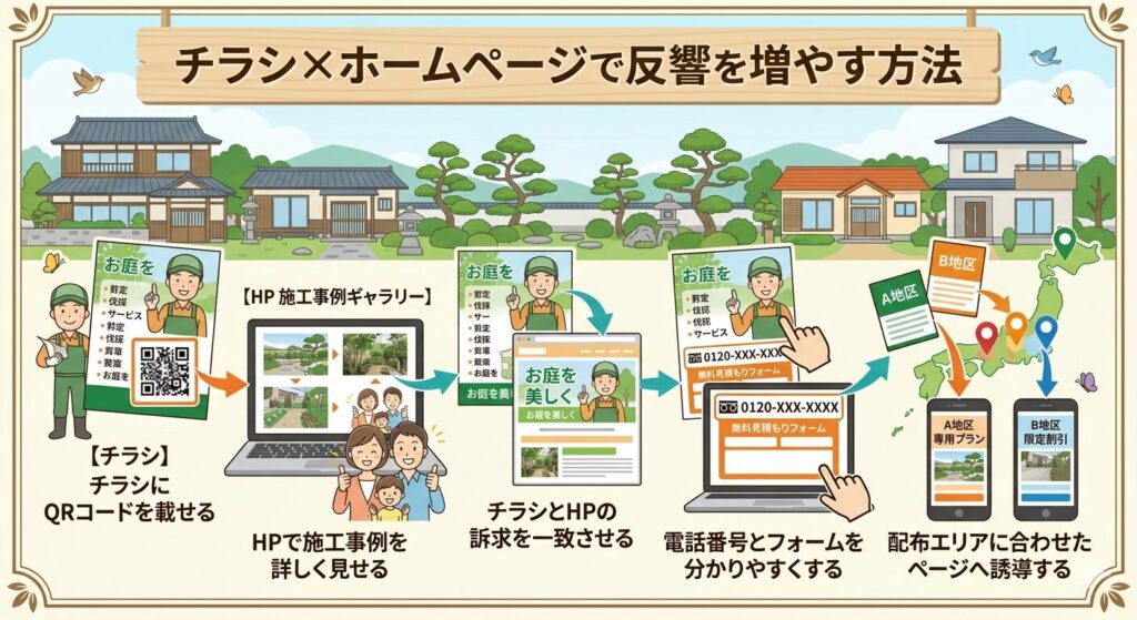 チラシ×ホームページで反響を増やす方法