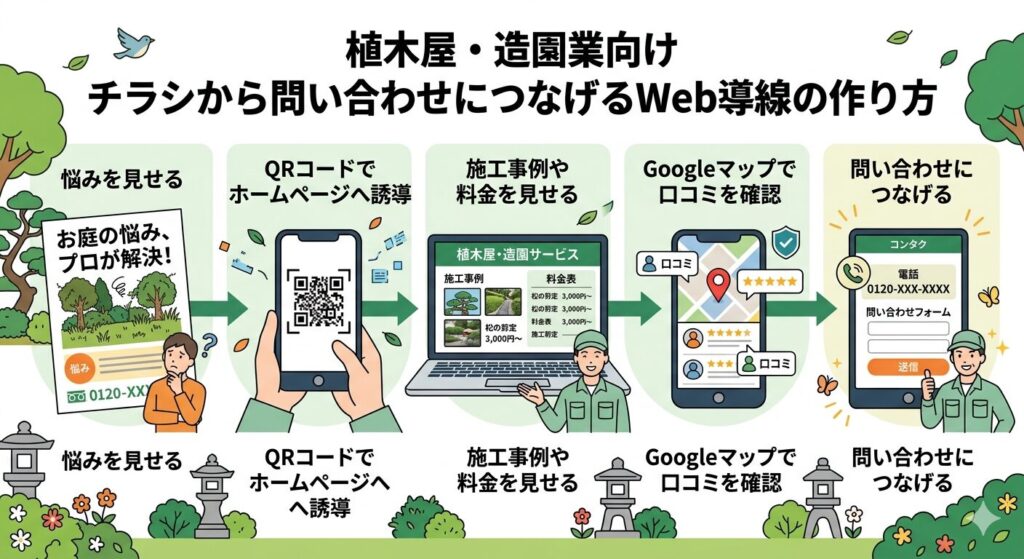チラシから問い合わせにつなげるWeb導線の作り方