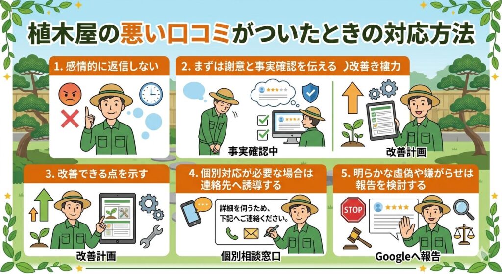 植木屋の悪い口コミがついたときの対応方法