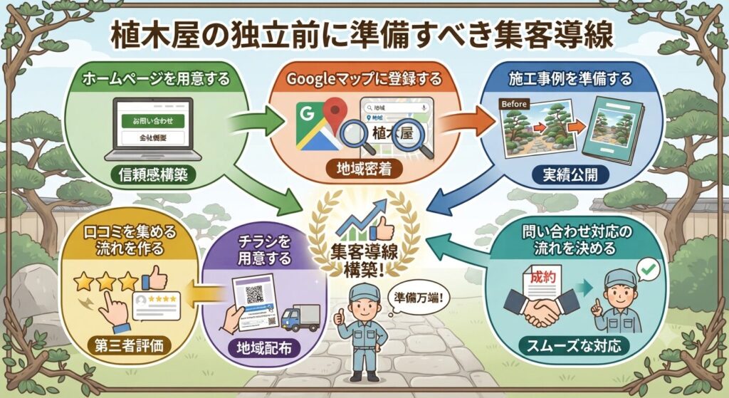 植木屋の独立前に準備すべき集客導線