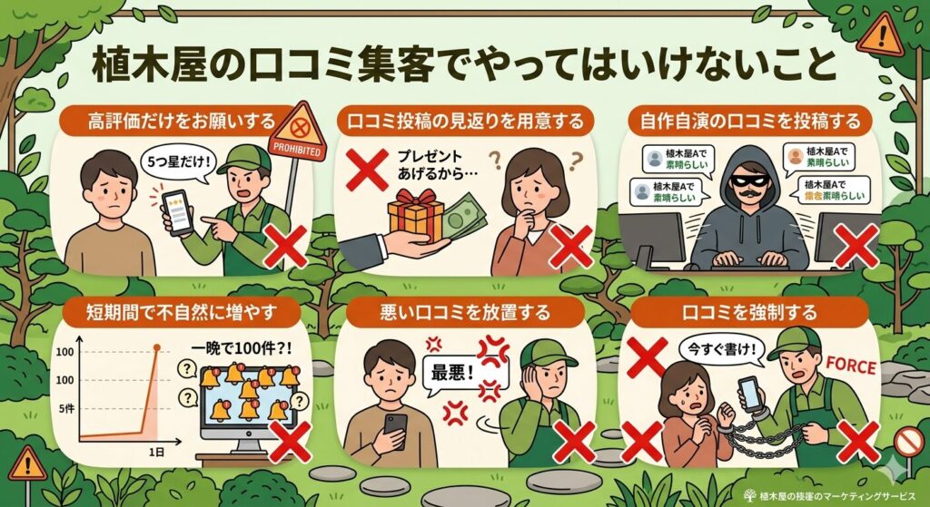 木屋の口コミ集客でやってはいけないこと