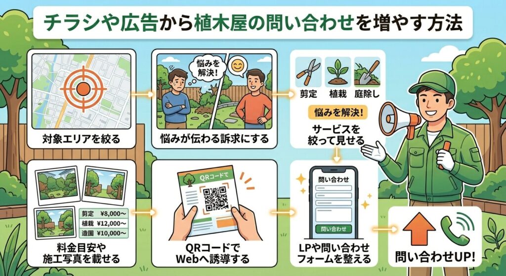 チラシや広告から植木屋の問い合わせを増やす方法
