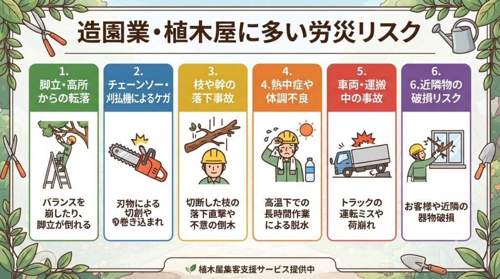 造園業・植木屋に多い労災リスク