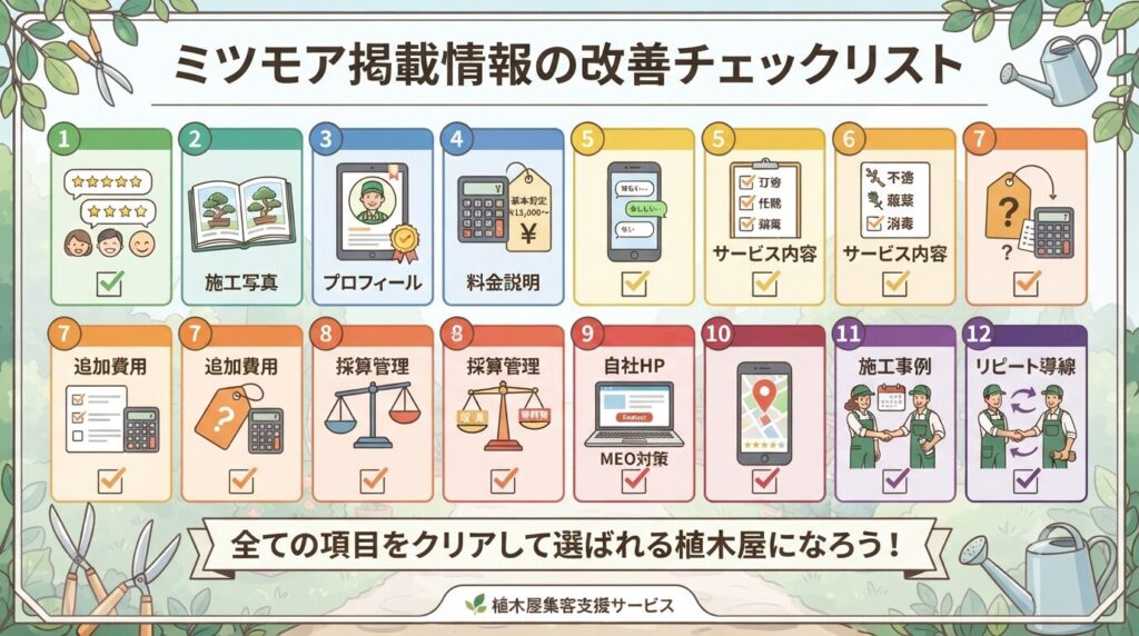 ミツモア掲載情報の改善チェックリスト