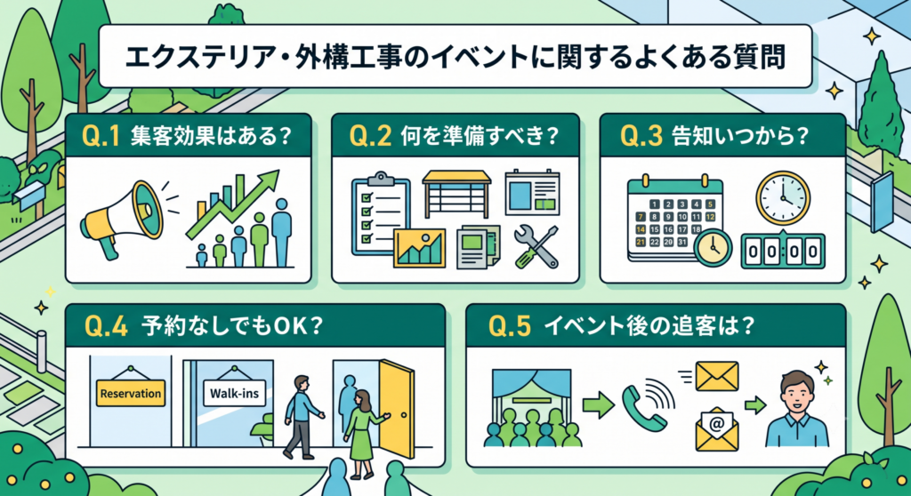 エクステリア・外構工事のイベントに関するよくある質問