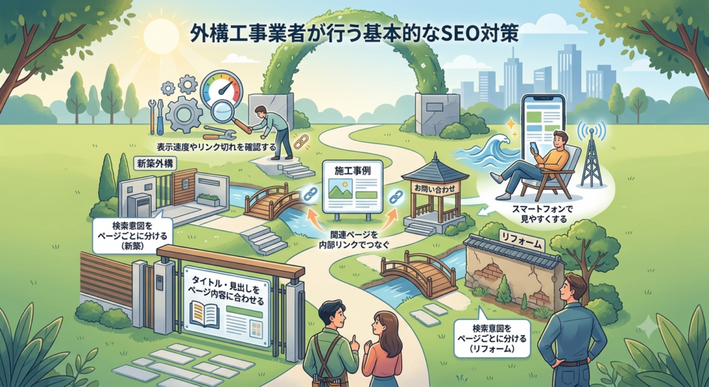 外構工事業者が行う基本的なSEO対策