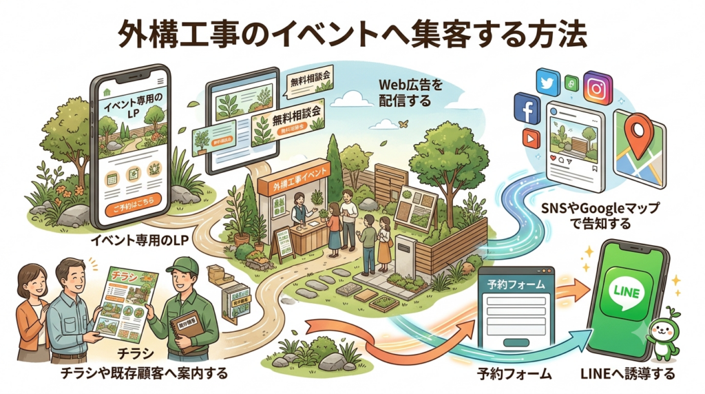 外構工事のイベントへ集客する方法