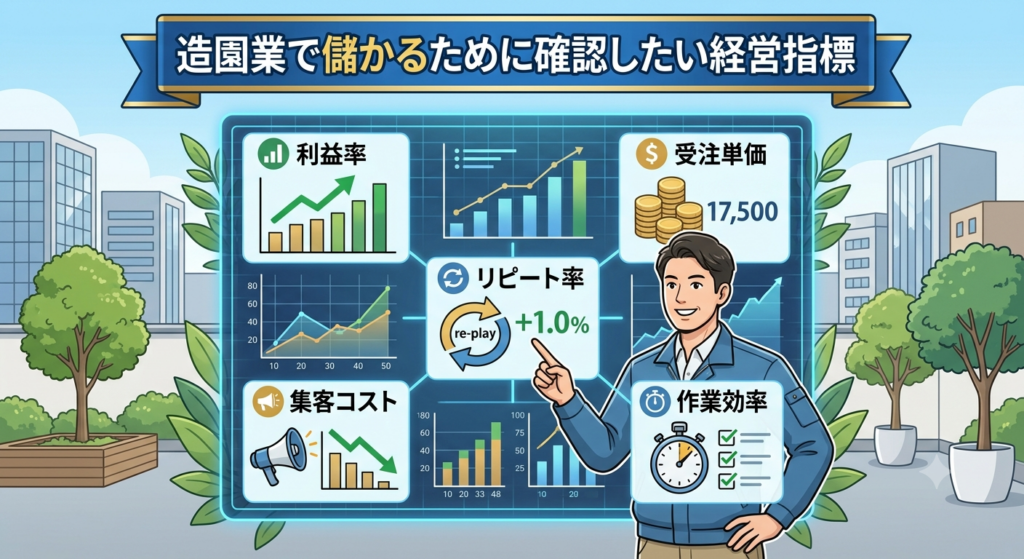 造園業で儲かるために確認したい経営指標
