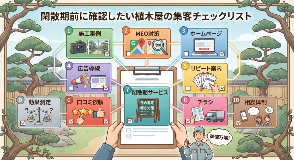 閑散期前に確認したい植木屋の集客チェックリスト
