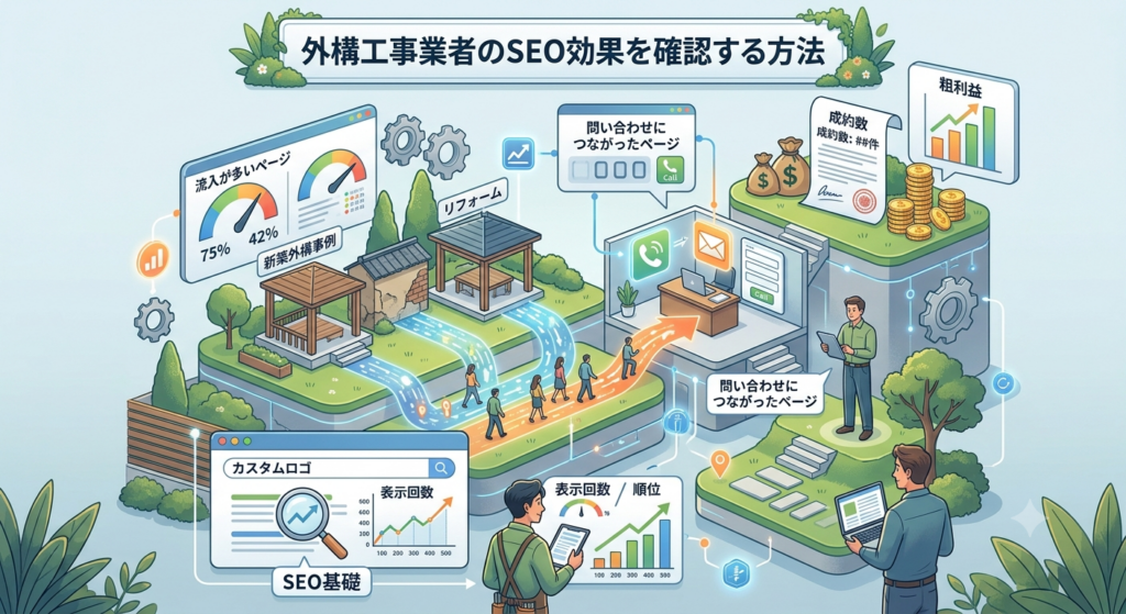 外構工事業者のSEO効果を確認する方法