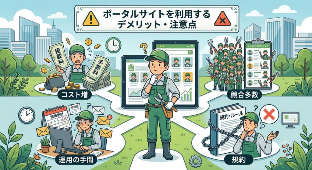 ポータルサイトを利用するデメリット・注意点