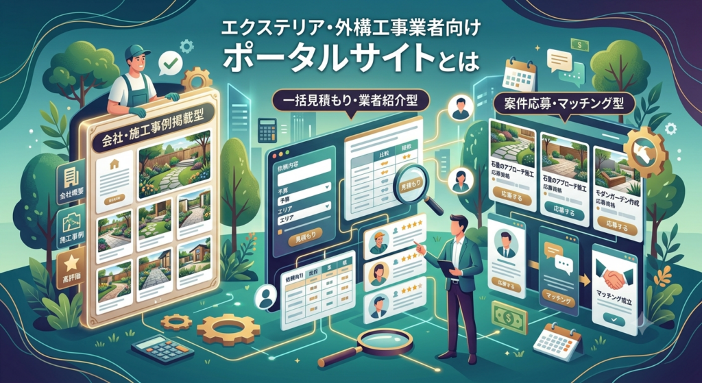 エクステリア・外構工事業者向けポータルサイトとは