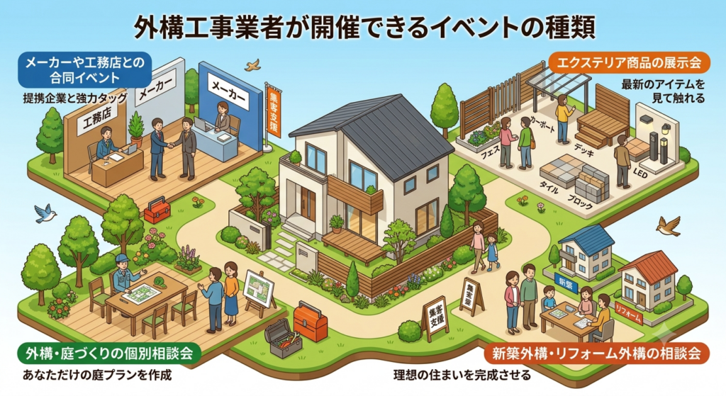 外構工事業者が開催できるイベントの種類