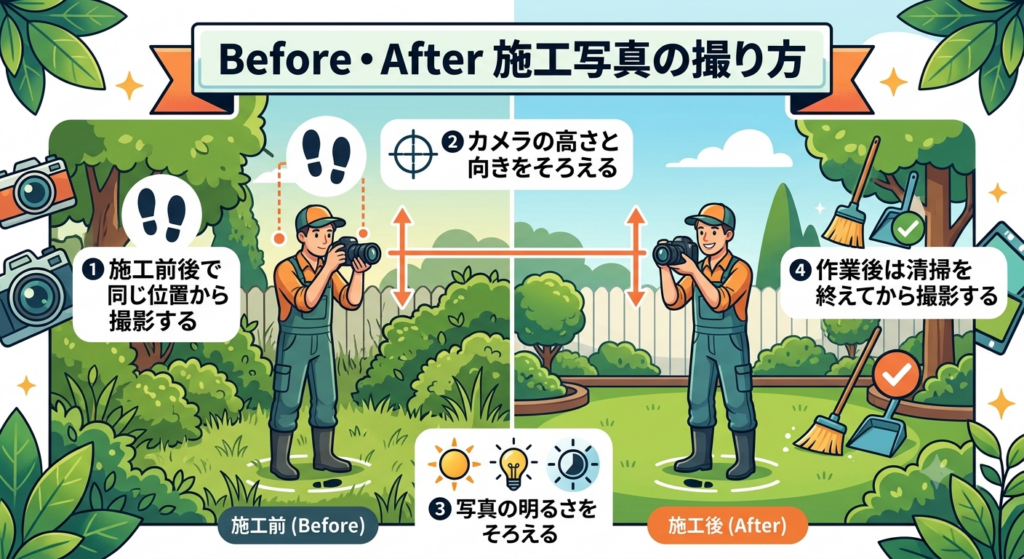 Before・After写真を分かりやすく撮る方法