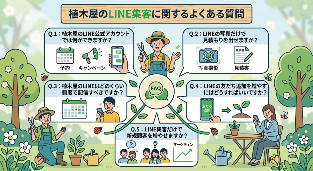 植木屋のLINE集客に関するよくある質問