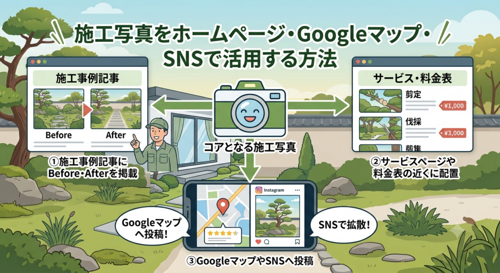 施工写真をホームページ・Googleマップ・SNSで活用する方法