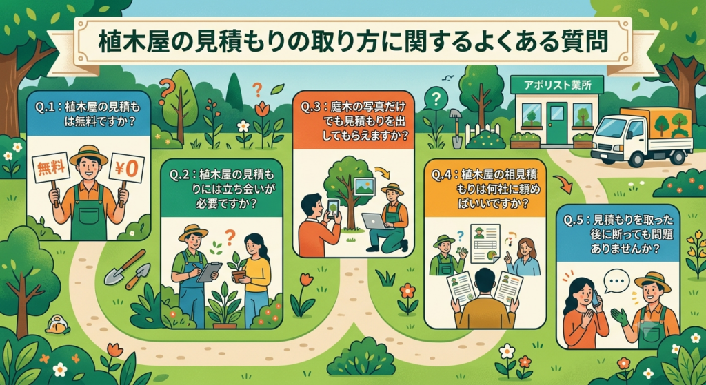 植木屋の見積もりの取り方に関するよくある質問