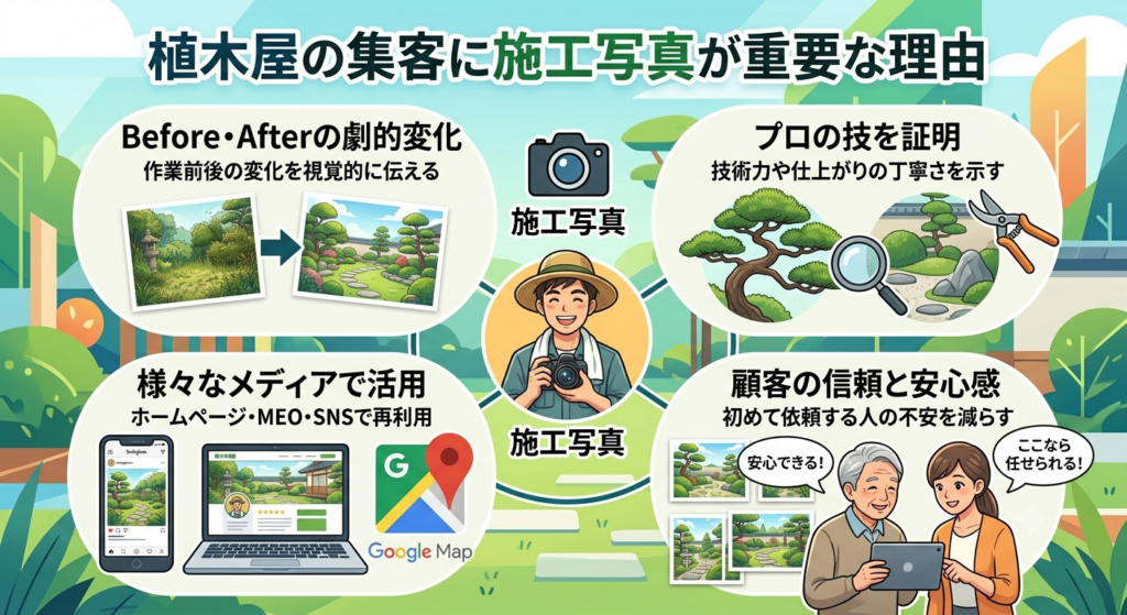植木屋の集客に施工写真が重要な理由