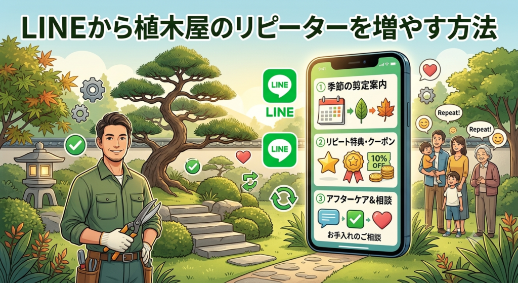 LINEから植木屋のリピーターを増やす方法