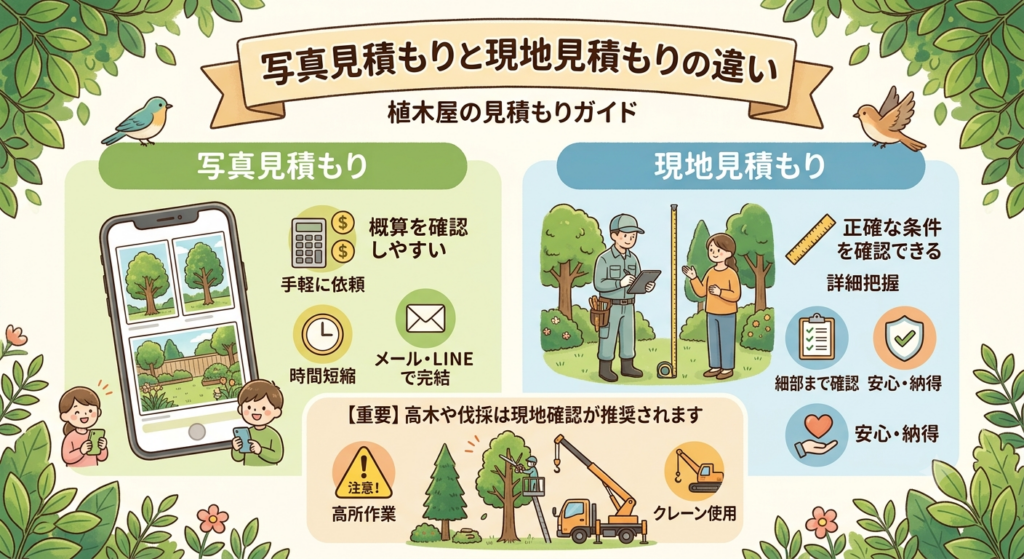 写真見積もりと現地見積もりの違い