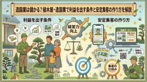 造園業は儲かる？植木屋・造園業で利益を出す条件と安定集客の作り方を解説
