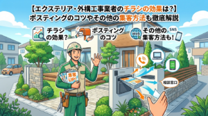 【エクステリア・外構工事業者のチラシの効果は？】ポスティングのコツやその他の集客方法も徹底解説