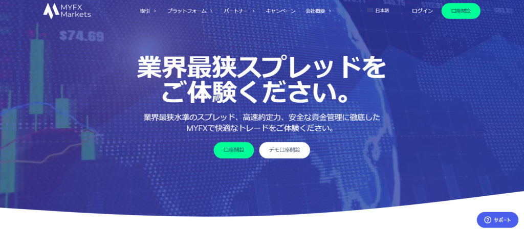 myfxmarketsの公式サイト画像