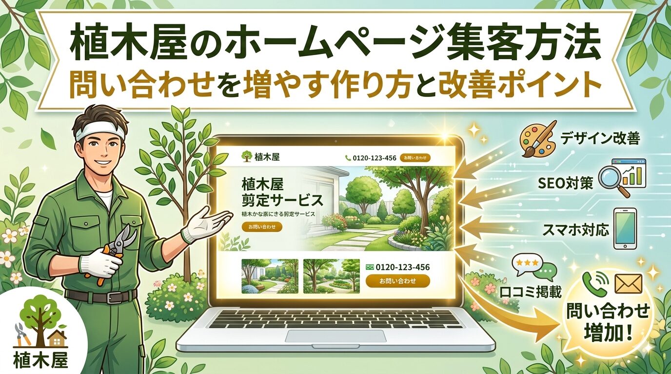 植木屋のホームページ集客方法｜問い合わせを増やす作り方と改善ポイント