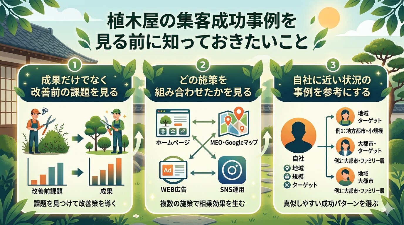 植木屋の集客成功事例を見る前に知っておきたいこと