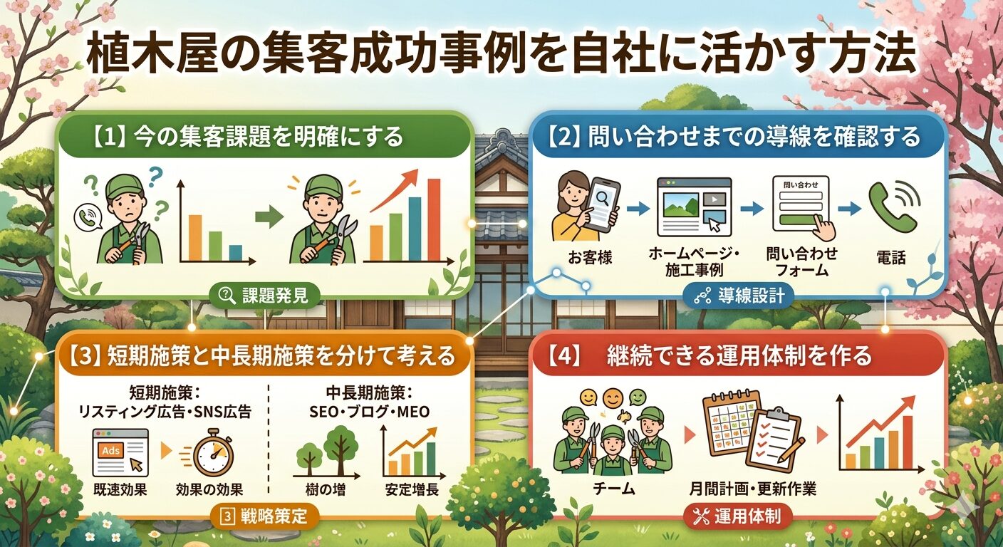 植木屋の集客成功事例を自社に活かす方法