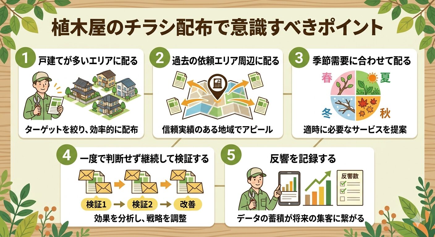 植木屋のチラシ配布で意識すべきポイント
