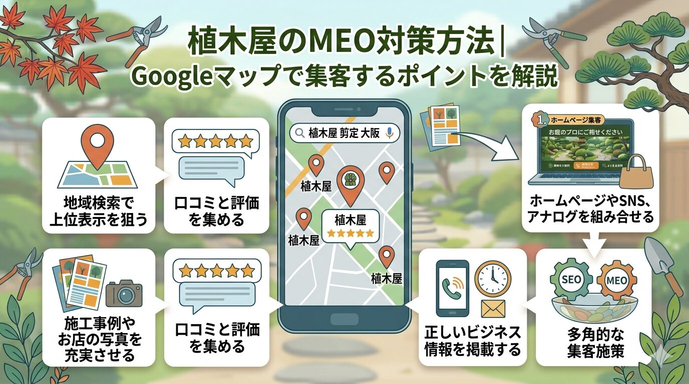 植木屋のMEO対策方法｜Googleマップで集客するポイントを解説