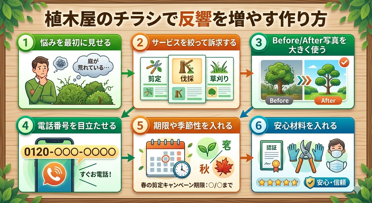 植木屋のチラシで反響を増やす作り方