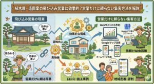 植木屋・造園業の飛び込み営業は効果的？営業だけに頼らない集客方法を解説
