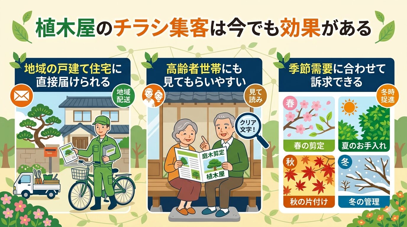 植木屋のチラシ集客は今でも効果がある