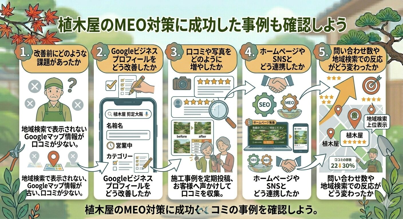 植木屋のMEO対策に成功した事例も確認しよう