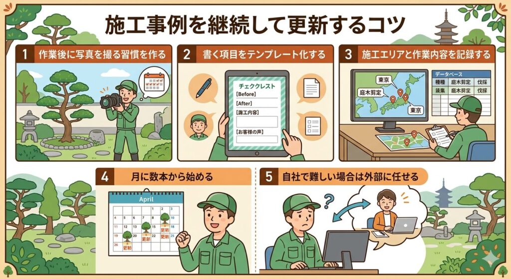 施工事例を継続して更新するコツ