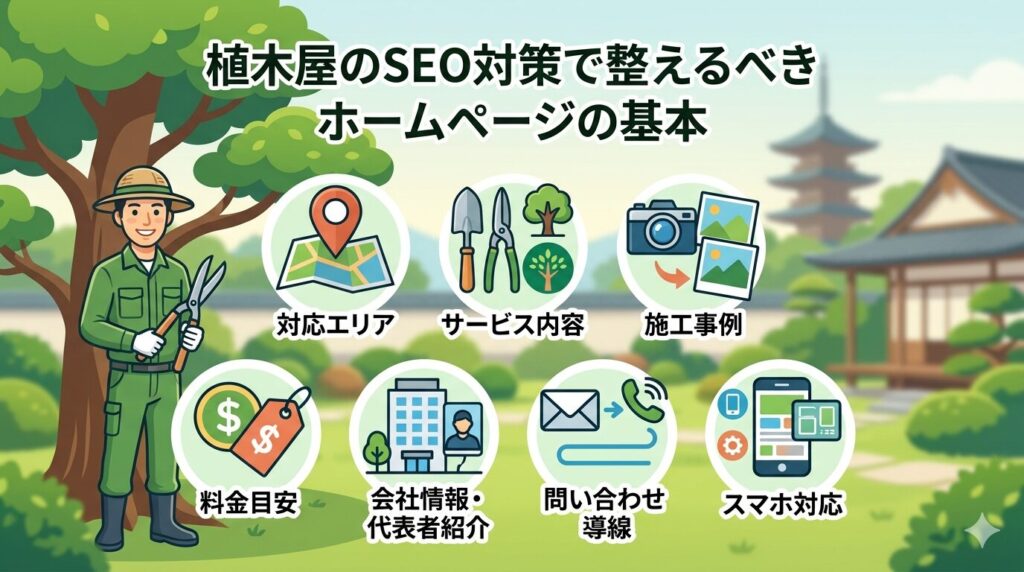 植木屋のSEO対策で整えるべきホームページの基本