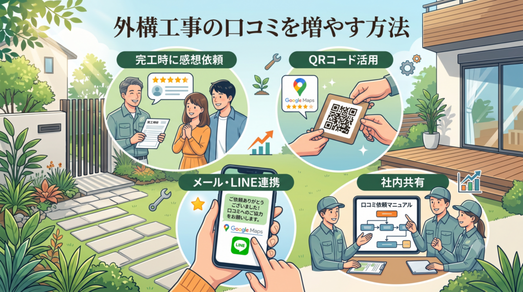 外構工事の口コミを増やす方法