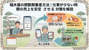 植木屋の閑散期集客方法｜仕事が少ない時期の売上を安定させる対策を解説
