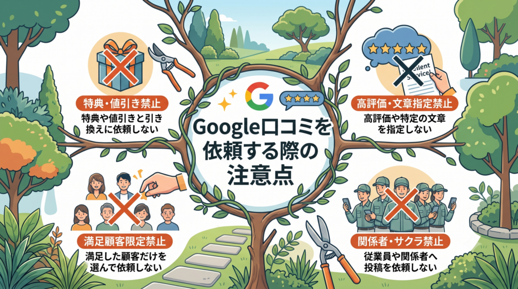 Google口コミを依頼する際の注意点
