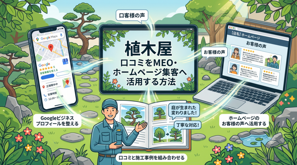 口コミをMEO・ホームページ集客へ活用する方法