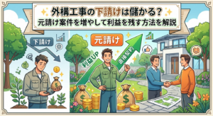 外構工事の下請けは儲かる？元請け案件を増やして利益を残す方法を解説