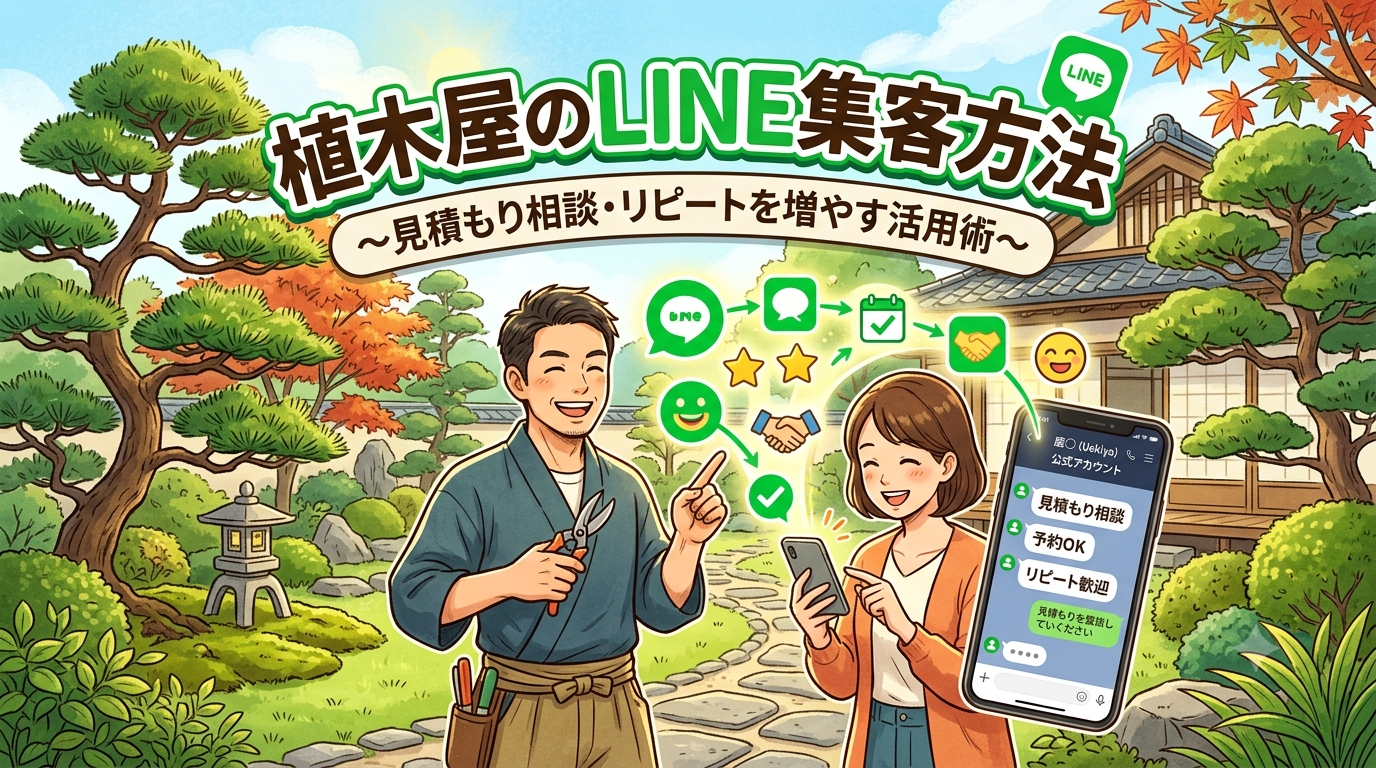 植木屋のLINE集客方法｜見積もり相談やリピートを増やす活用術